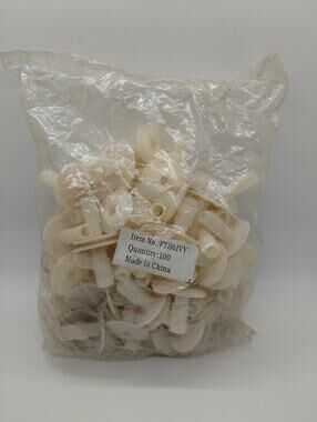 100 Ivory Single Feed Thru Wall Bushing for Coax Cable RG6 RG59 - FTB6IVY